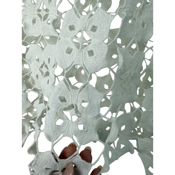 Free People Crochet Top Women S White Floral Boho Bell Sleeve Bohemian - Picture 7 of 7